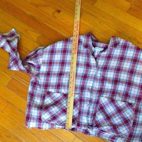 Zara oversized red and white checked crop top - Picture 10 of 10